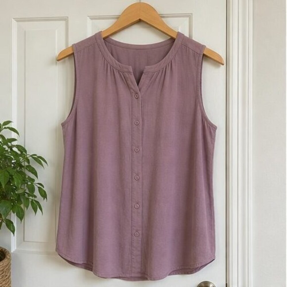 Mauve Tie Neck Blouse